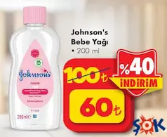 JOHNSON'S BEBE YAĞI 200 ML fiyat ve kampanya bilgisi